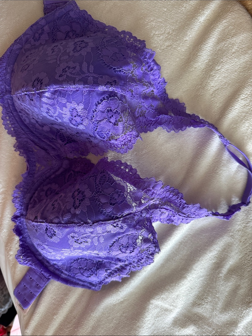 Lace Underwire Halter Bra in Purple - Women's Intimates